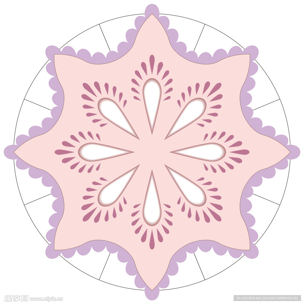 彩色曼陀罗纹理 婚礼灯罩平面图