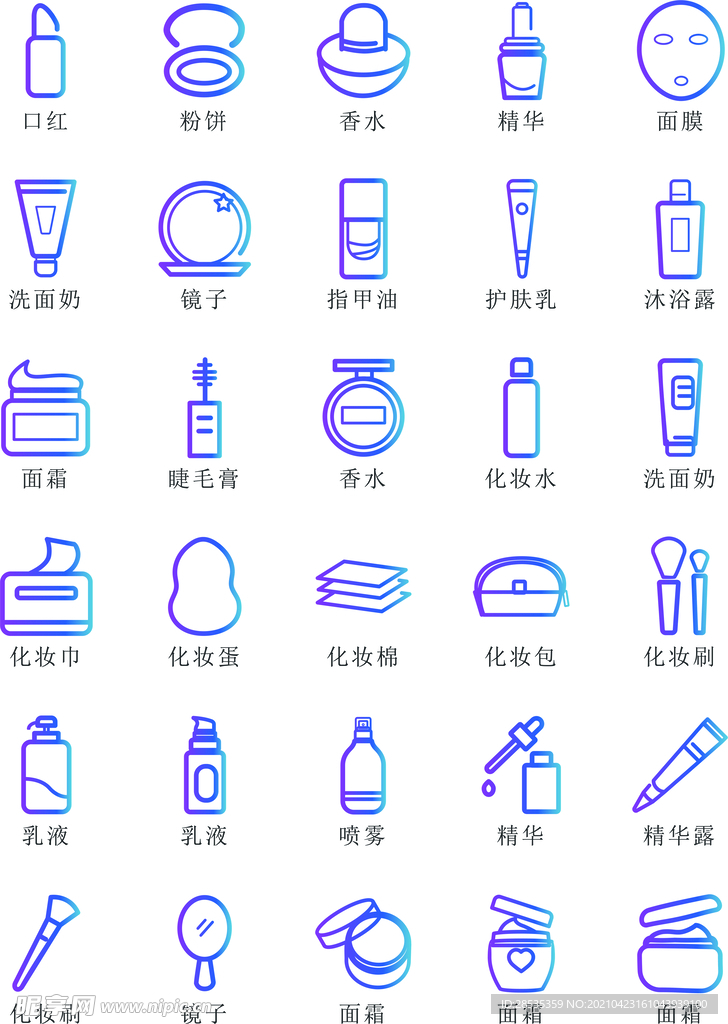 护肤品 化妆品简图