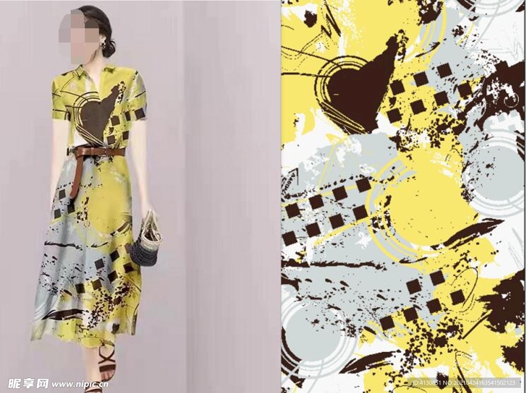 大牌  数码印花 面料设计  