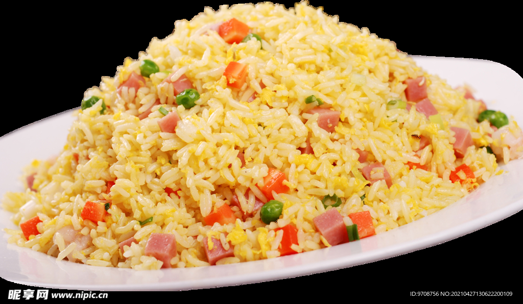 蛋炒饭   鸡蛋火腿丁炒饭  