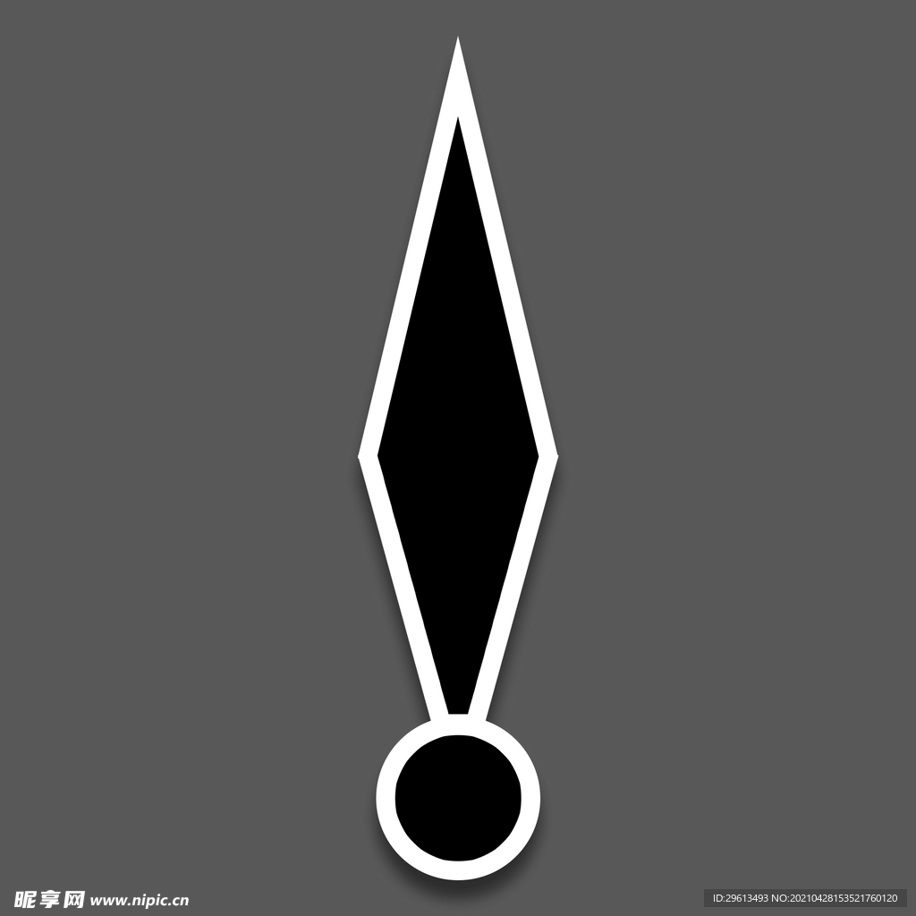 单头长柄黑白立体飞镖