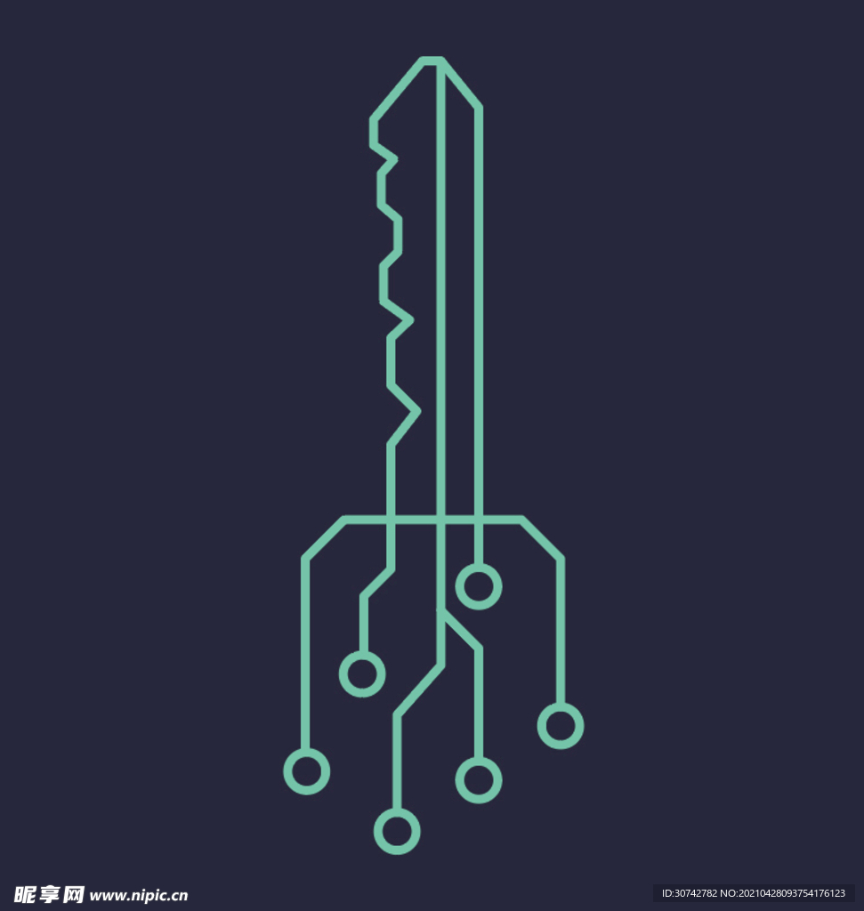 线条科技感造型钥匙