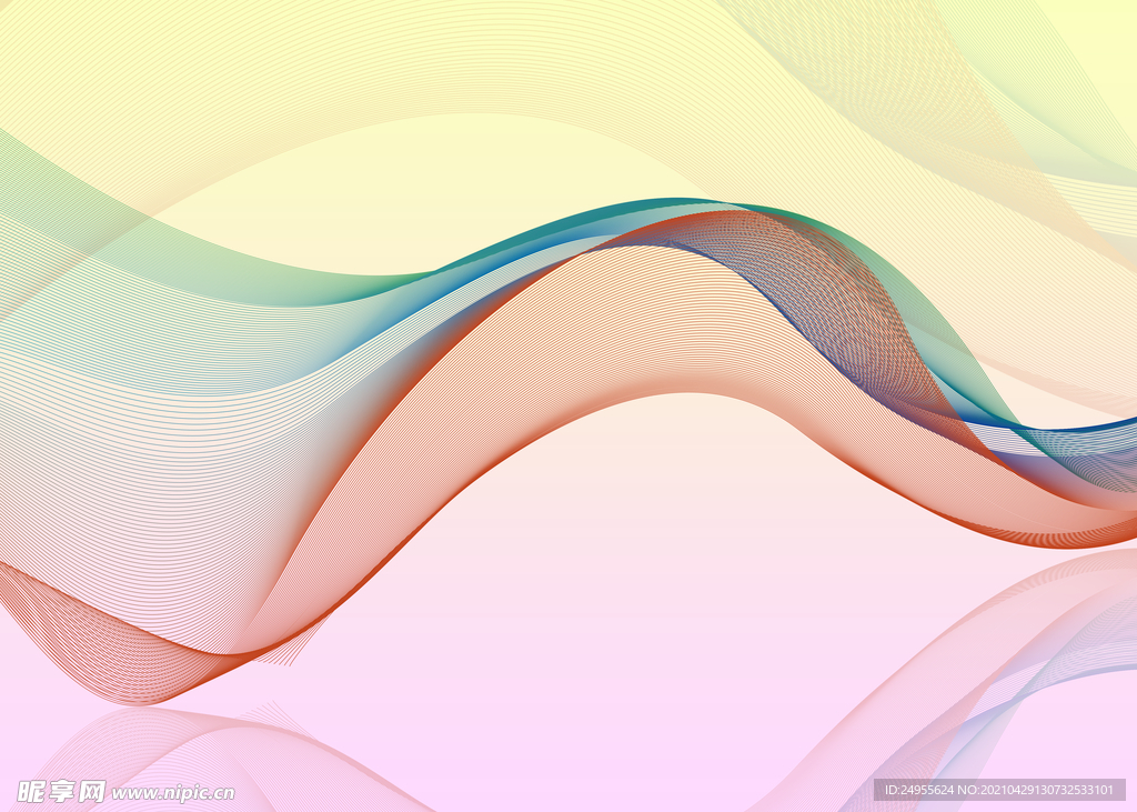 波浪渐变线条背景