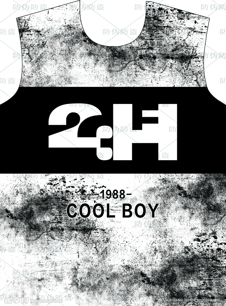 潮流男装印花 高清分层
