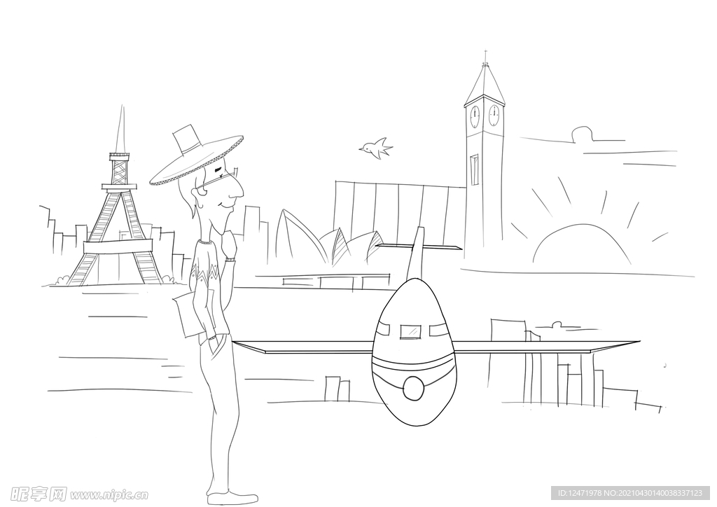 风景写生 素描 电子画册 