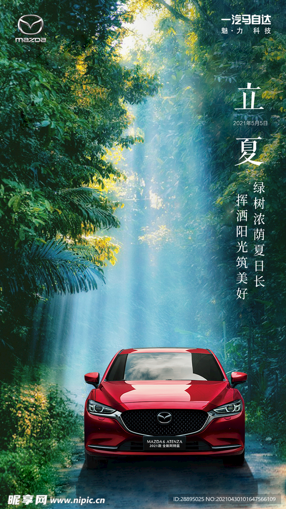 立夏  汽车海报