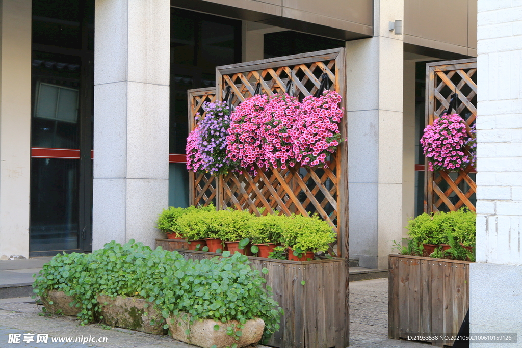石槽花钵花镜石缸古建花箱吊篮