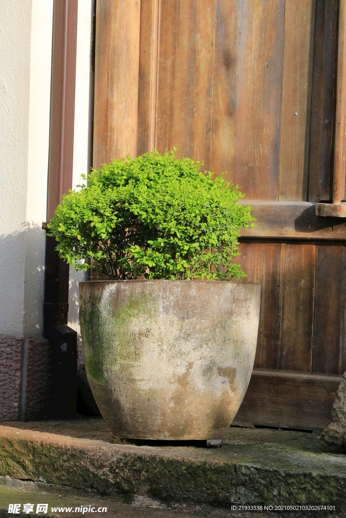 石槽花钵花镜石缸古建花箱吊篮