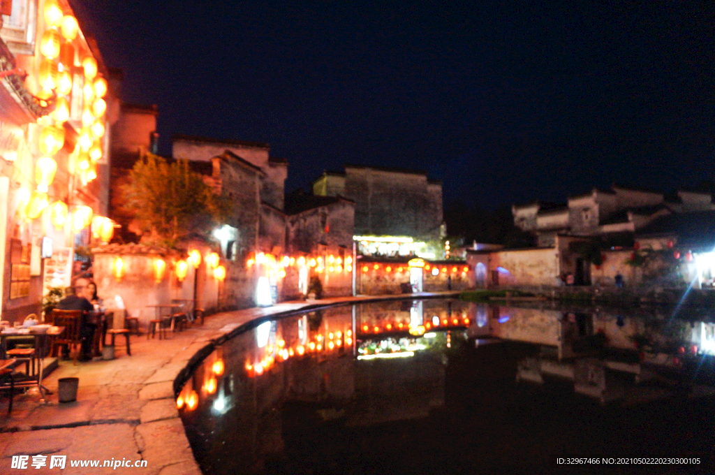 安徽宏村月沼夜色