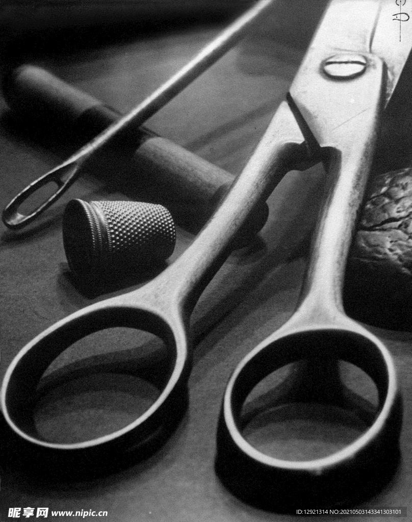 复古 剪刀 针线