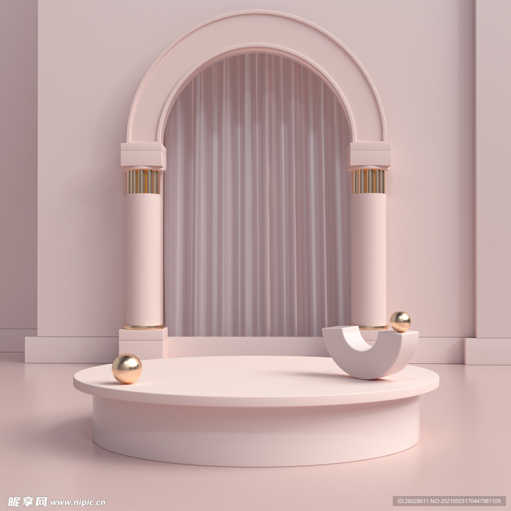 电商母婴立体空间背景