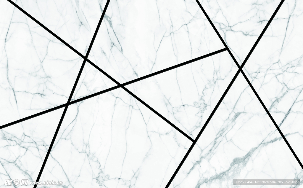 北欧简约线条几何大理石