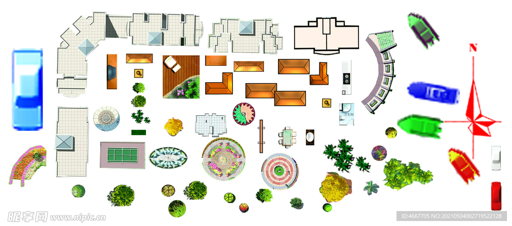 园林景观素材 毕业设计展板  