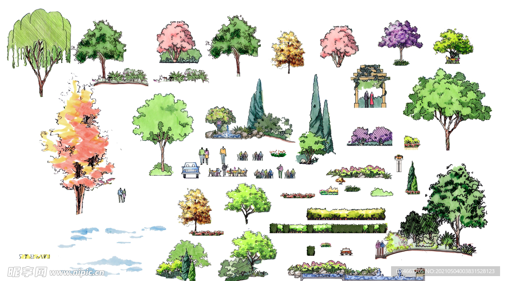 园林景观展板素材