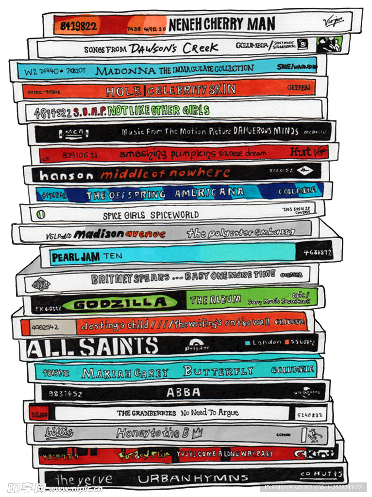 创意书籍 欧美印花 T恤