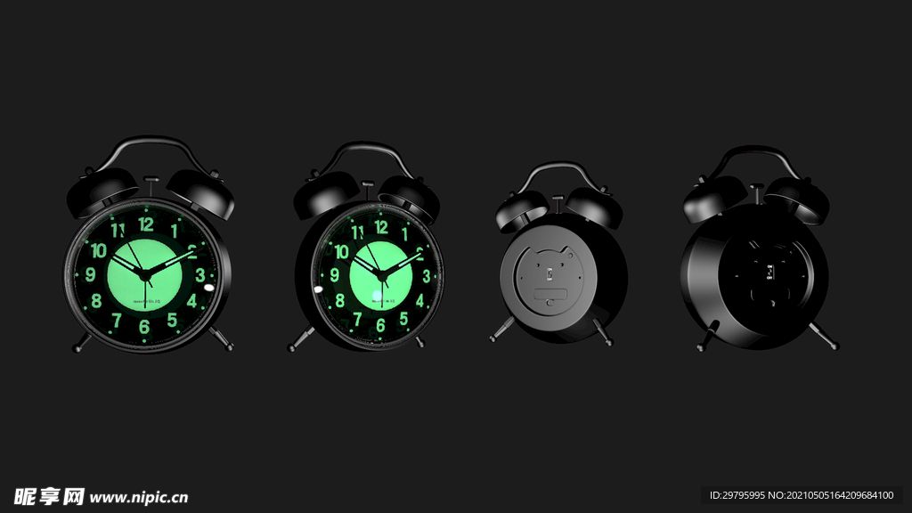 闹钟模型 透明可选