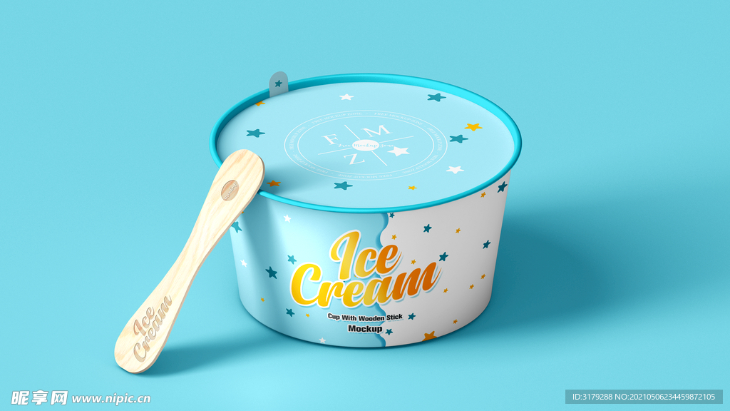 冰激凌碗包装样机效果图