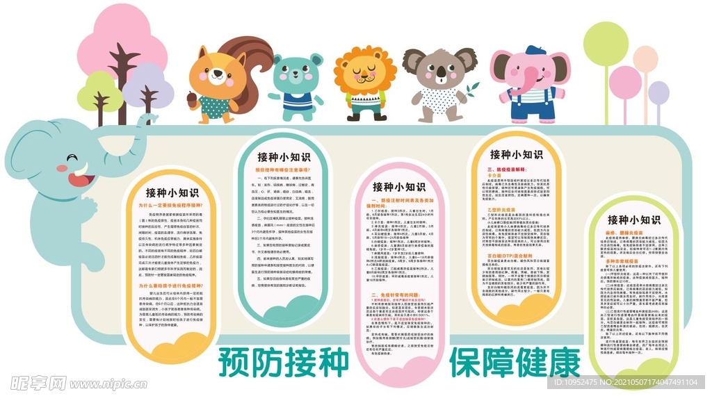 预防接种设计展板