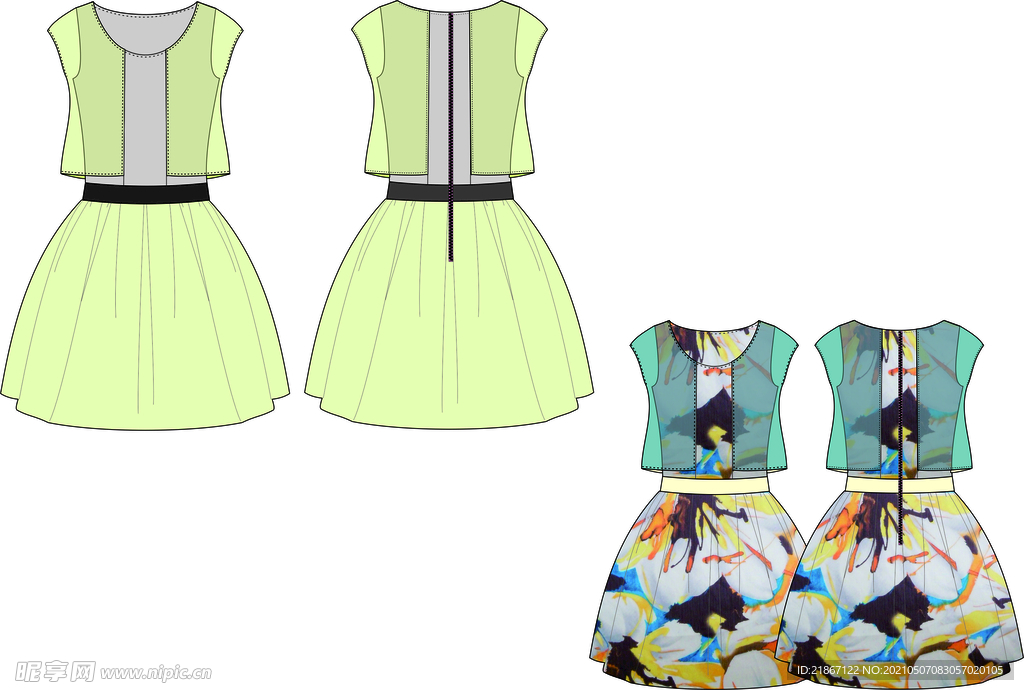 服装设计连衣裙电子效果图