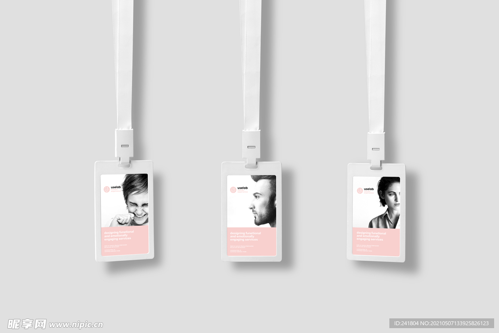 悬挂的工作证样机