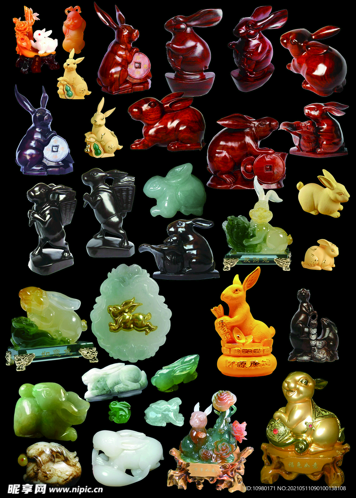 各种材质的兔子