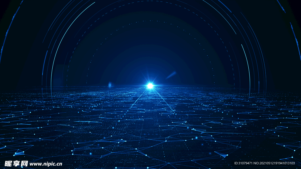 蓝色 科技 数字 网络 动感 