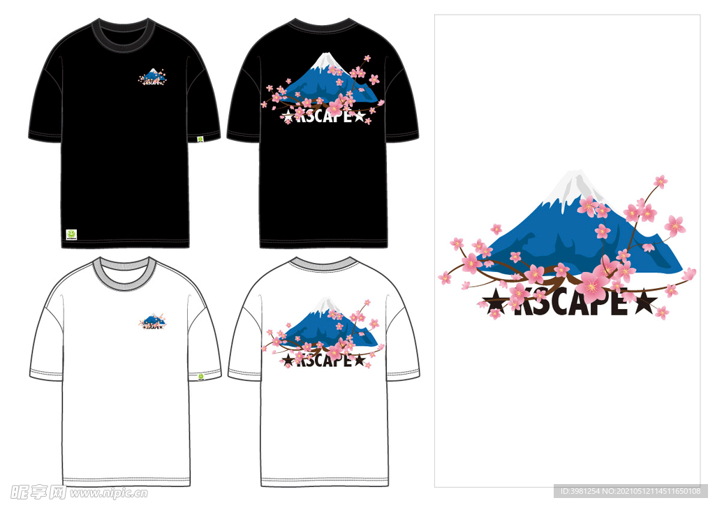 男装T恤 樱花T恤 大牌短袖