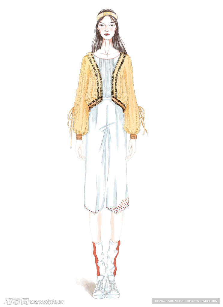 高清服装设计效果图手稿图片