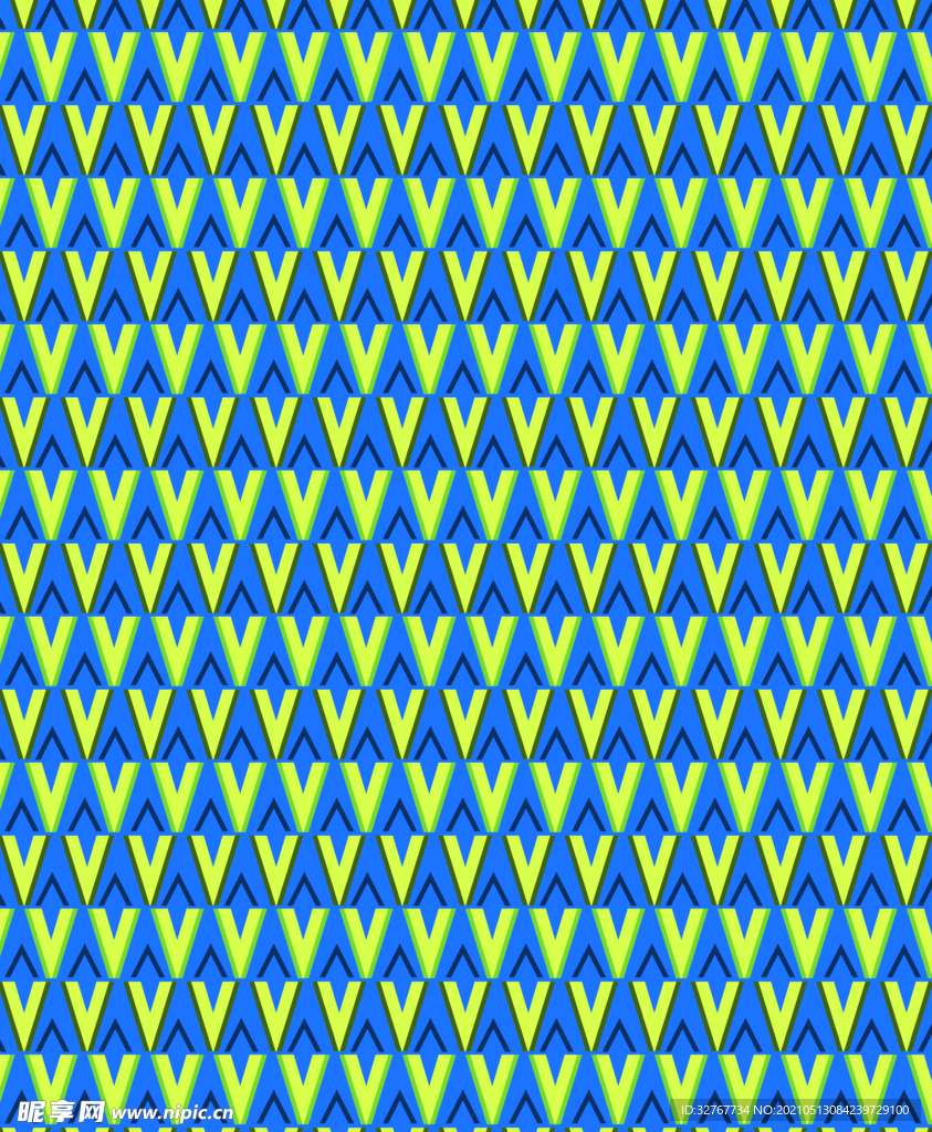 字母 V  几何 丈青