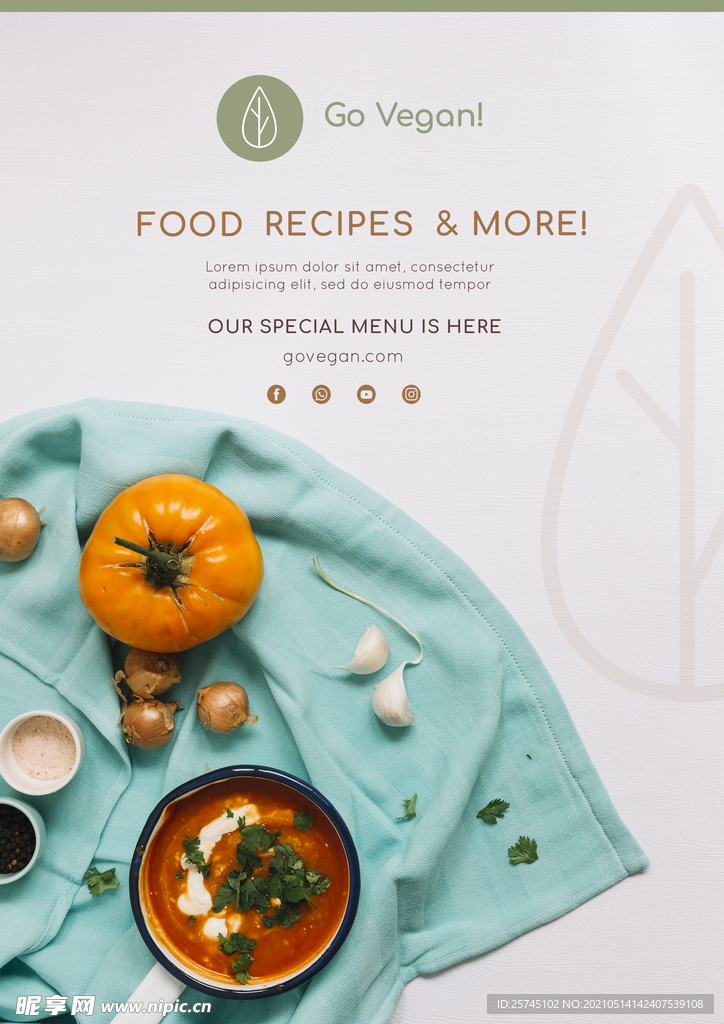 菜单封面设计PSD模板