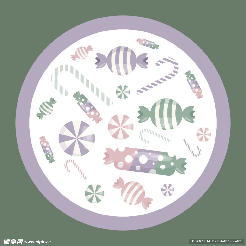矢量彩色糖果
