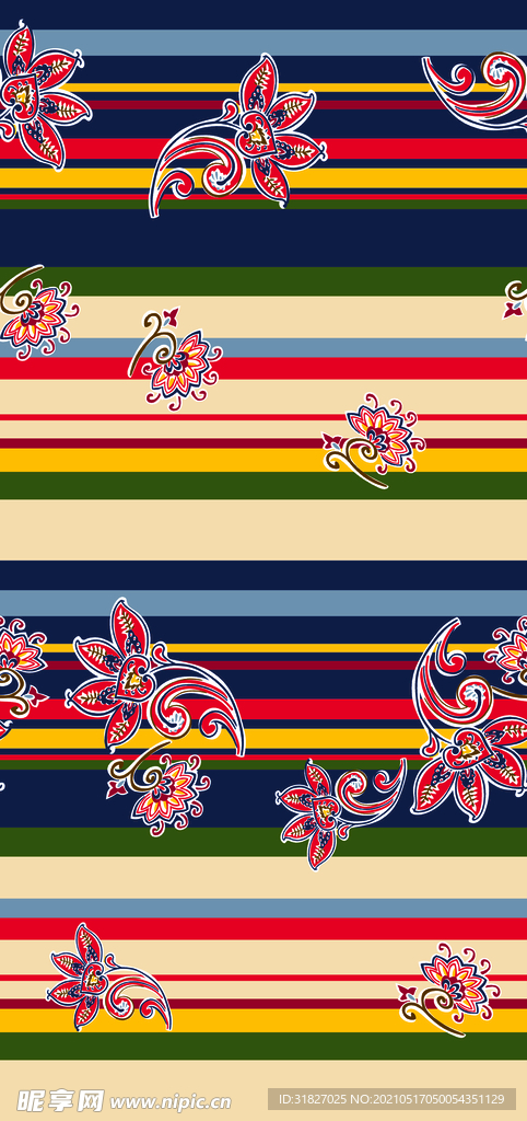 数码印花  大牌   小花  