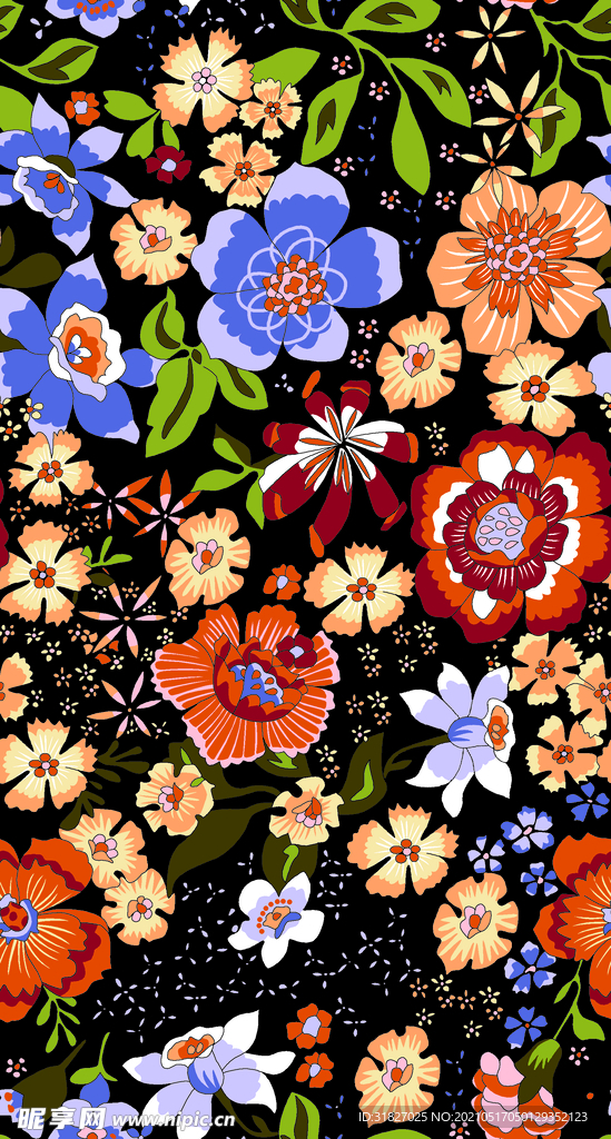 数码印花  大牌   小花  