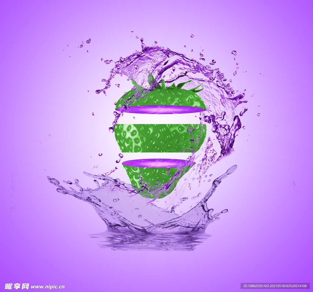 水花包围草莓 毒草莓