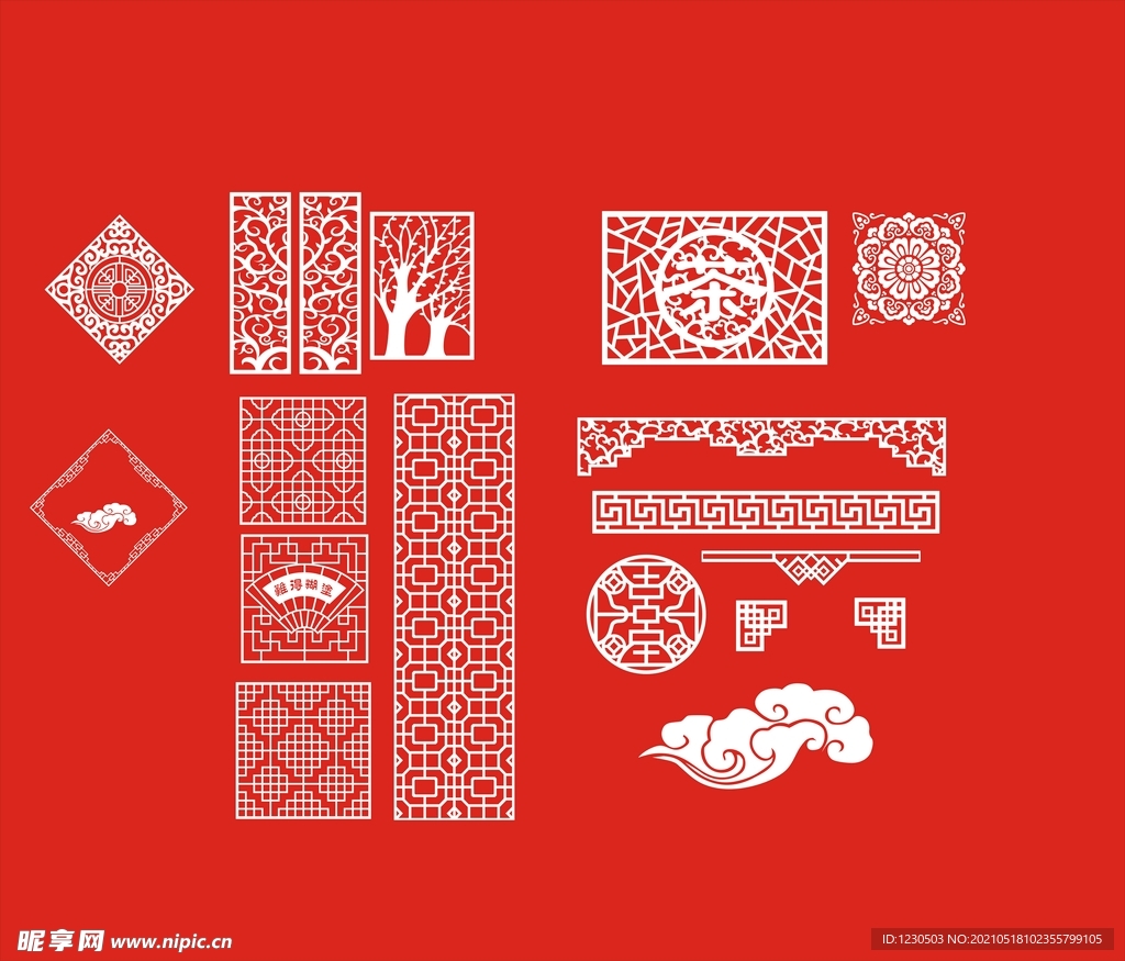 雕花中式雕花隔断吊顶