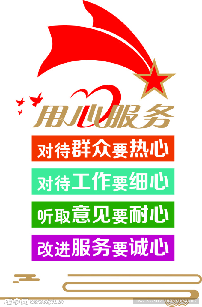 用心服务文化墙