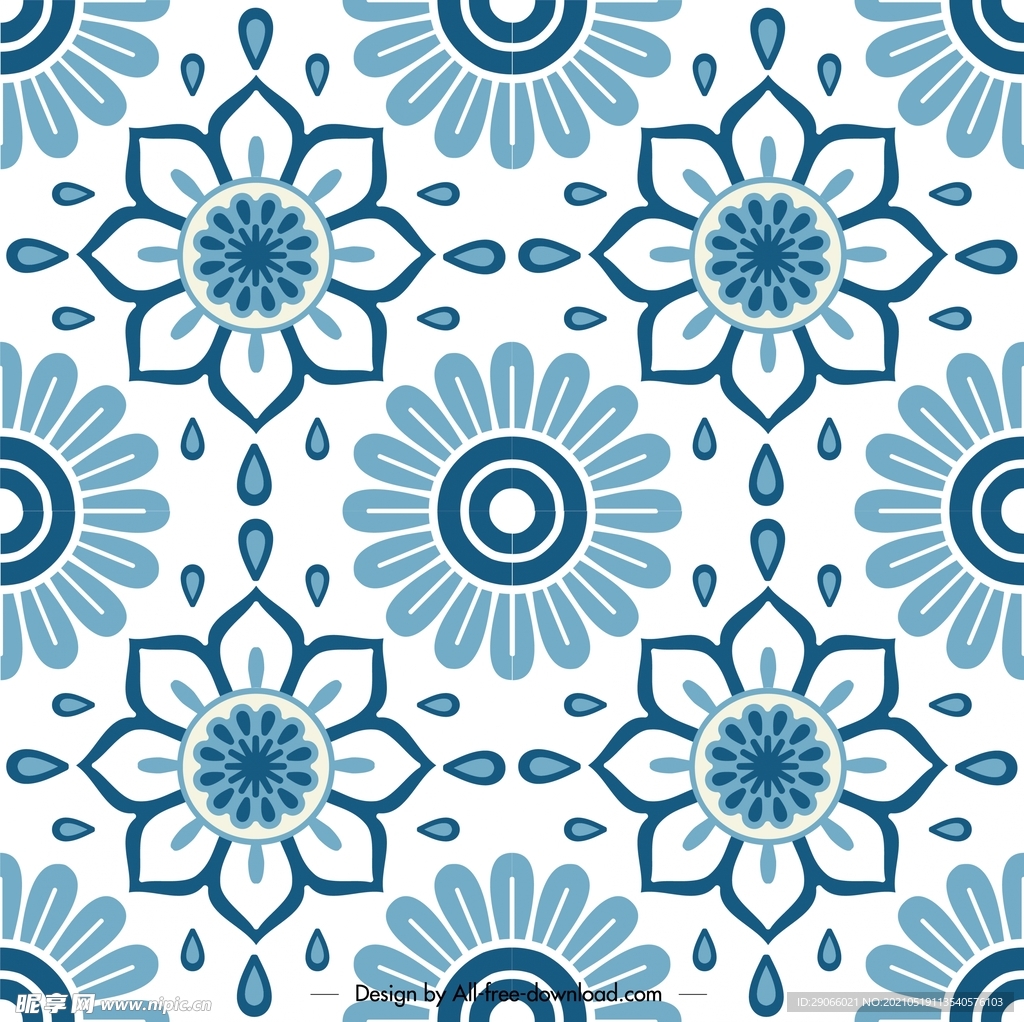 数码印花 服案图案 四方连续 