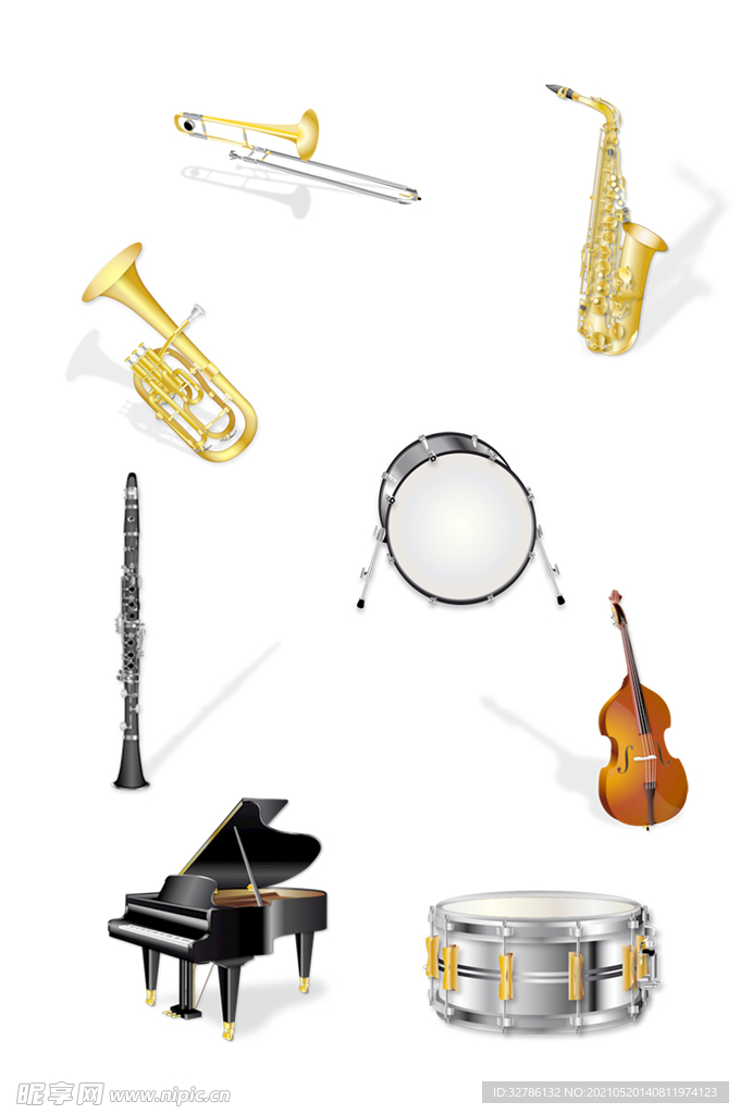 各类乐器插画素材