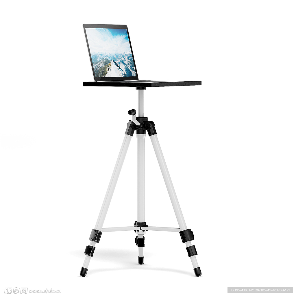 C4D模型笔记本三脚架