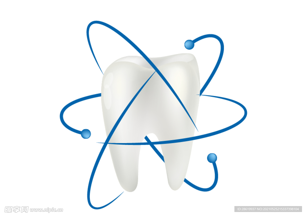 洁白牙齿矢量元素