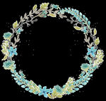  花环 不干胶 贴纸 元素 P