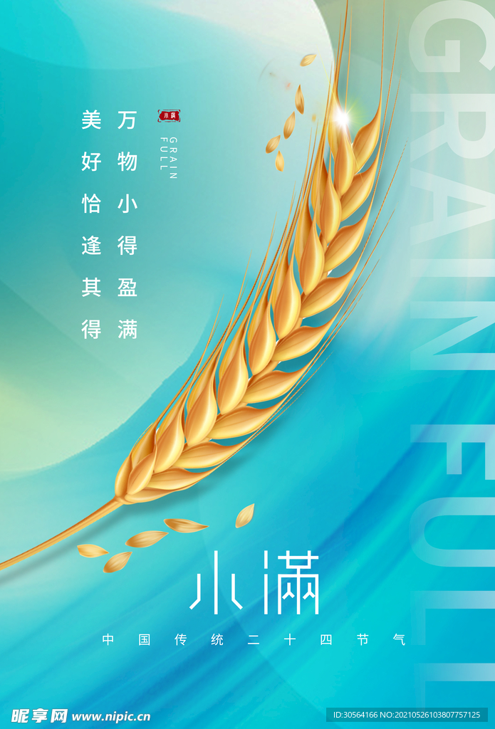 小满节气传统活动海报素材