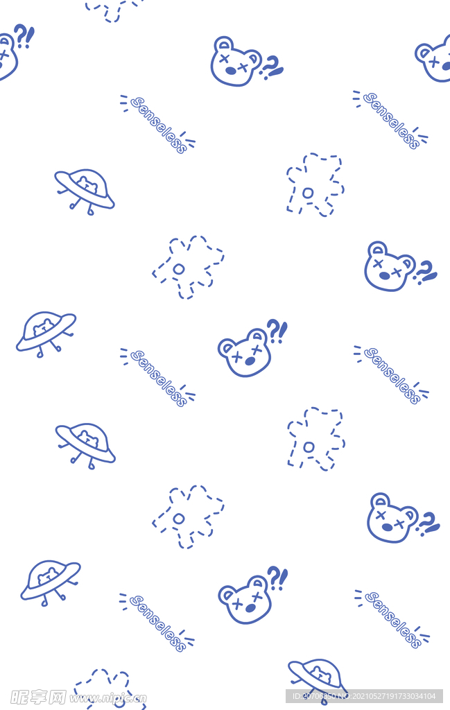 矢量卡通 数码印花