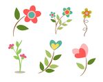 卡通花卉集合