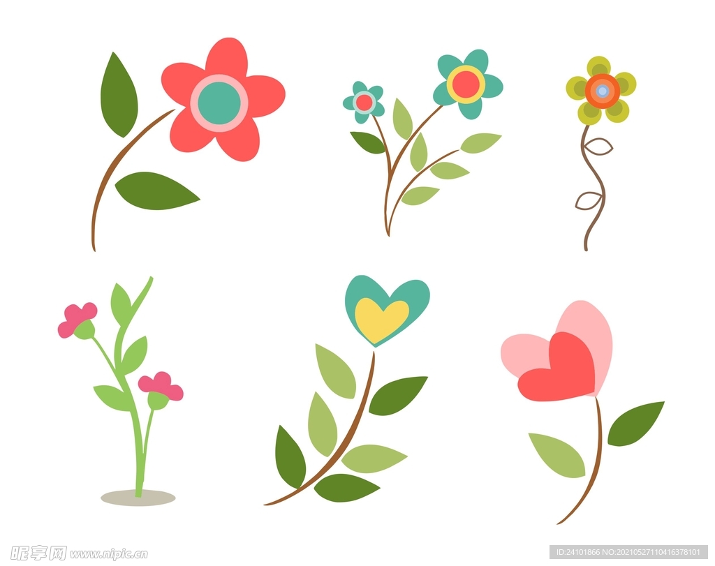 卡通花卉集合