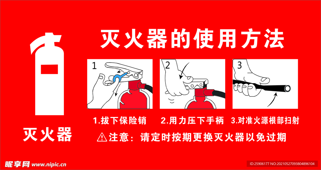 灭火器使用方法