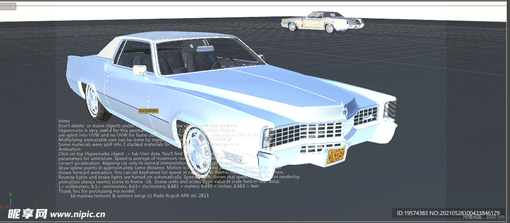 C4D模型凯迪拉克