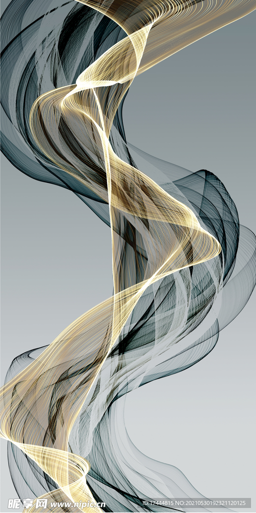 抽象线条北欧玄关装饰画