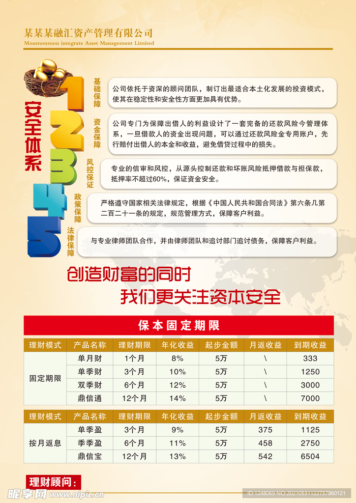 企业投资理财银行金融宣传单页
