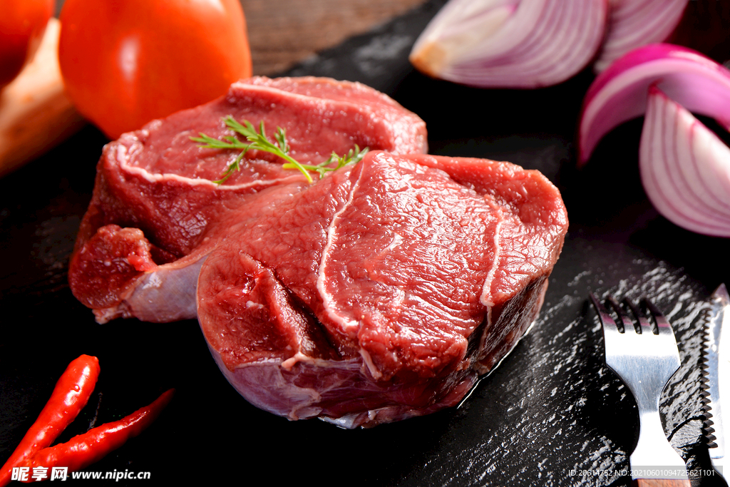 新鲜的牛肉美食